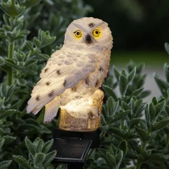 LED solarlamp Owl met aardspies