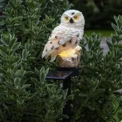 LED solarlamp Owl met aardspies
