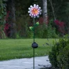 LED solarlamp pink Daisy in bloemen-vorm