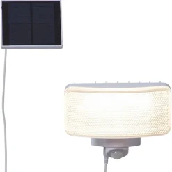 LED solarlamp Powerspot sensor, hoekig wit 350lm