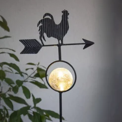 LED solarlamp Windy, toont de windrichting