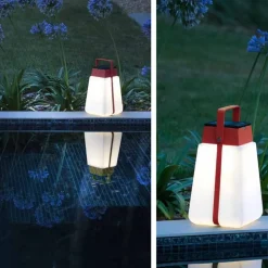 LED solarlantaarn Bump 300 draagbaar, rood