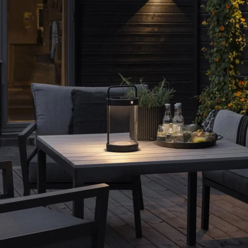 LED solarlantaarn Crotone, dimbaar, USB