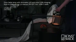 LED solarlantaarn Crotone, dimbaar, USB