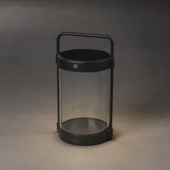 LED solarlantaarn Crotone, dimbaar, USB