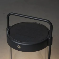 LED solarlantaarn Crotone, dimbaar, USB