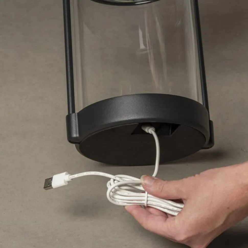 LED solarlantaarn Crotone, dimbaar, USB