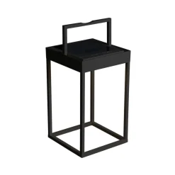 LED solarlantaarn Portofino, wand / tafel, zwart