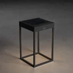 LED solarlantaarn Portofino, wand / tafel, zwart