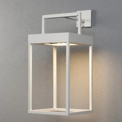 LED solarlantaarn Portofino, wand / tafel, wit