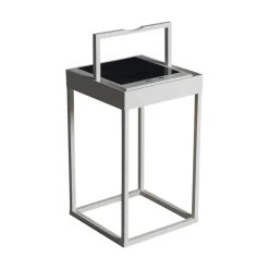 LED solarlantaarn Portofino, wand / tafel, wit