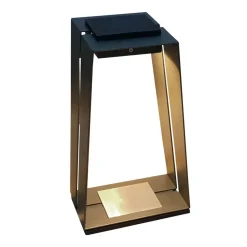 LED solarlantaarn Skaal van aluminium, 40 cm grijs