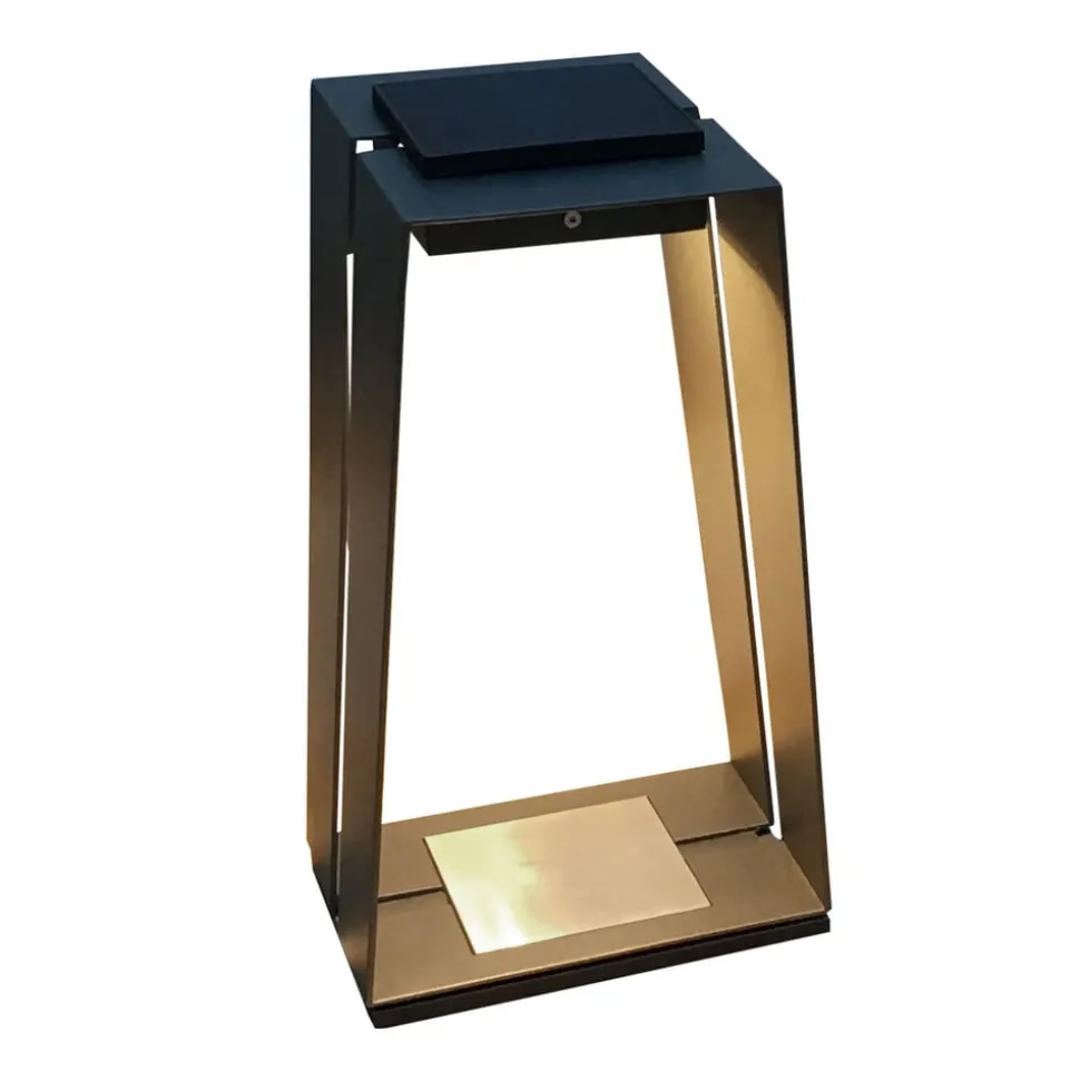 LED solarlantaarn Skaal van aluminium, 40 cm grijs