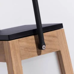 LED solarlantaarn Tecka draagbaar, teak 25 cm