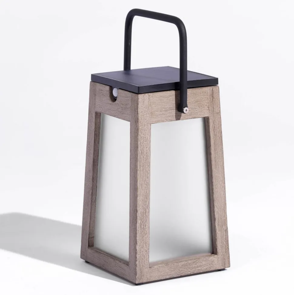 LED solarlantaarn Tecka draagbaar, Duratek 25 cm