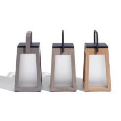 LED solarlantaarn Tecka draagbaar, Duratek 25 cm