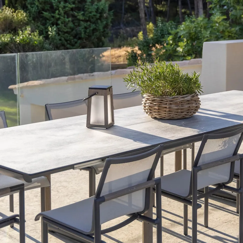 LED solarlantaarn Tecka draagbaar, Duratek 25 cm