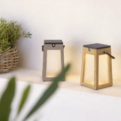 LED solarlantaarn Tecka draagbaar, Duratek 25 cm