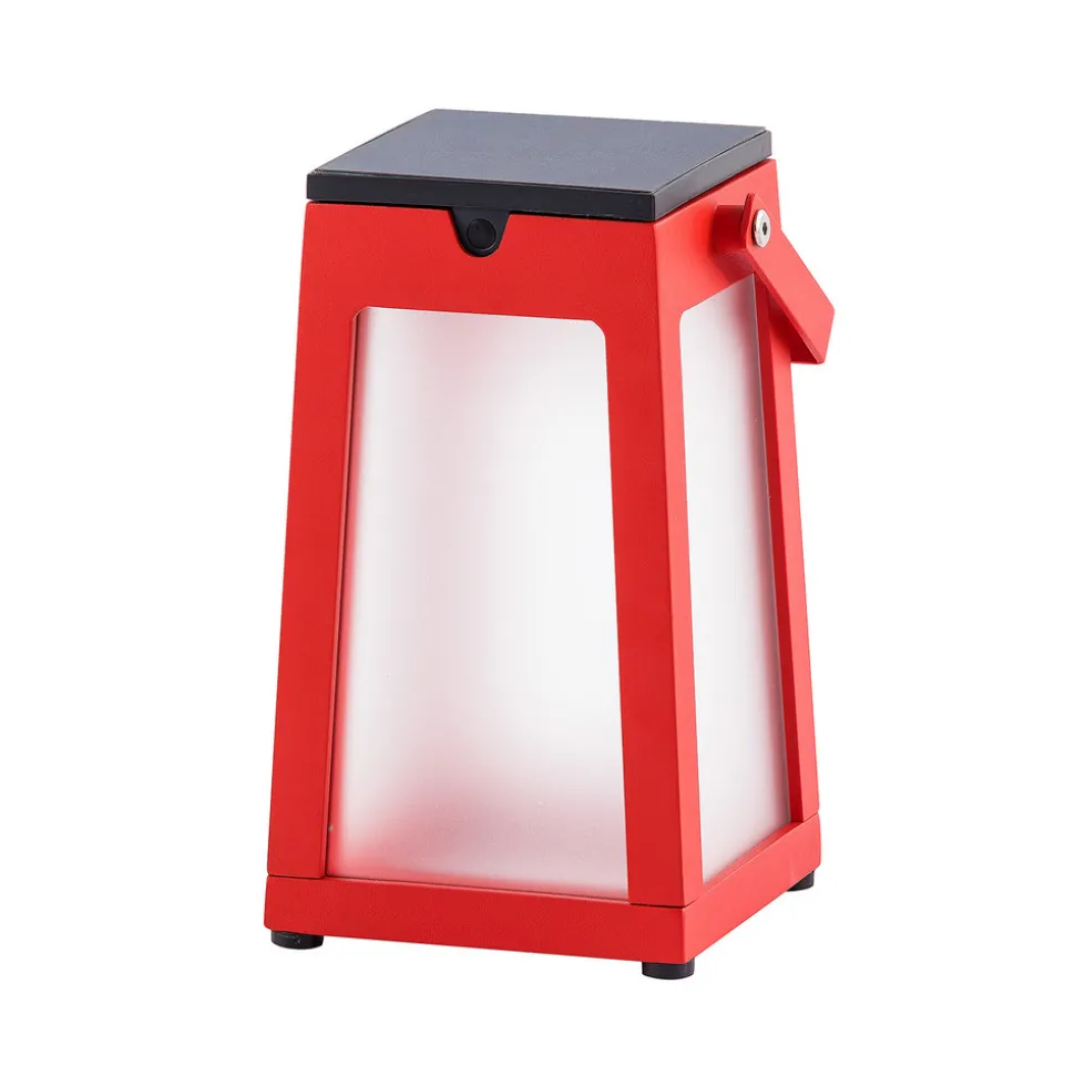 LED solarlantaarn Tinka draagbaar, rood