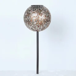 LED solar-sfeerlamp 33626 aardspies zilvergrijs