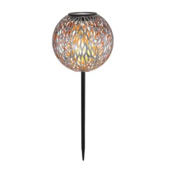LED solar-sfeerlamp 33626 aardspies zilvergrijs