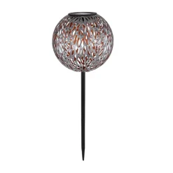 LED solar-sfeerlamp 33626 aardspies zilvergrijs