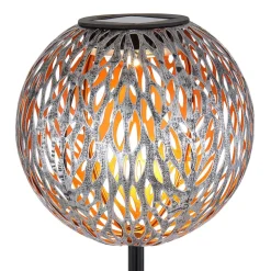 LED solar-sfeerlamp 33626 aardspies zilvergrijs