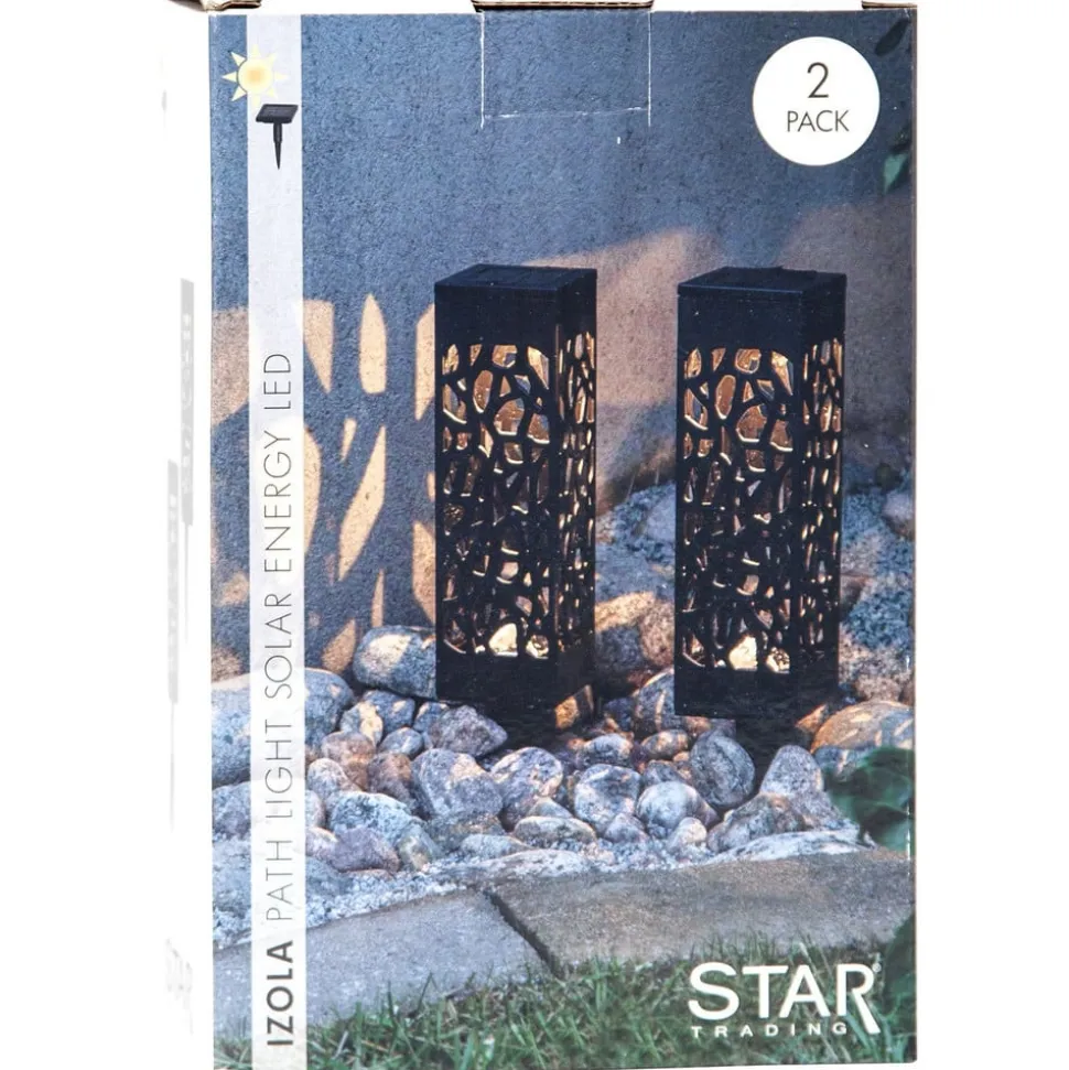 LED solar-sfeerlamp Izola met aardspies 2 per set