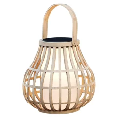 LED solar-sfeerlamp Leo van bamboehout