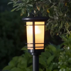 LED solar-sokkellamp Flame met vlammeneffect