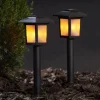 LED solar-sokkellamp Flame Mini in 2 per set