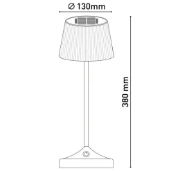 LED solar-tafellamp Emmi CCT oplaadbaar, wit