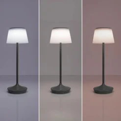 LED solar-tafellamp Emmi CCT oplaadbaar, grijs