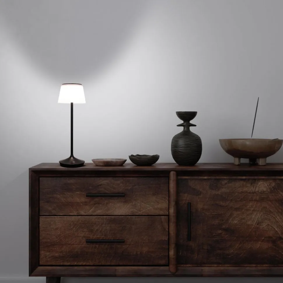 LED solar-tafellamp Emmi CCT oplaadbaar, zwart