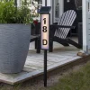 LED solar-tuinlamp Pathy met huisnummerweergave