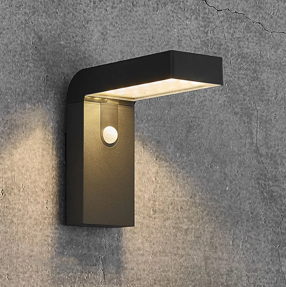 LED solar-wandlamp Alya met bewegingssensor