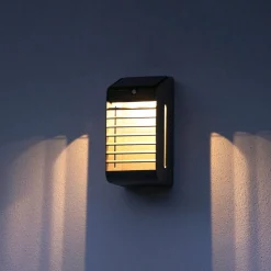 LED solarwandlamp Corner met sensor, grijs