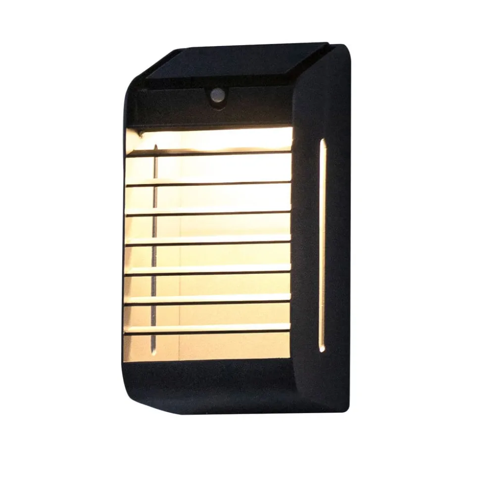 LED solarwandlamp Corner met sensor, grijs