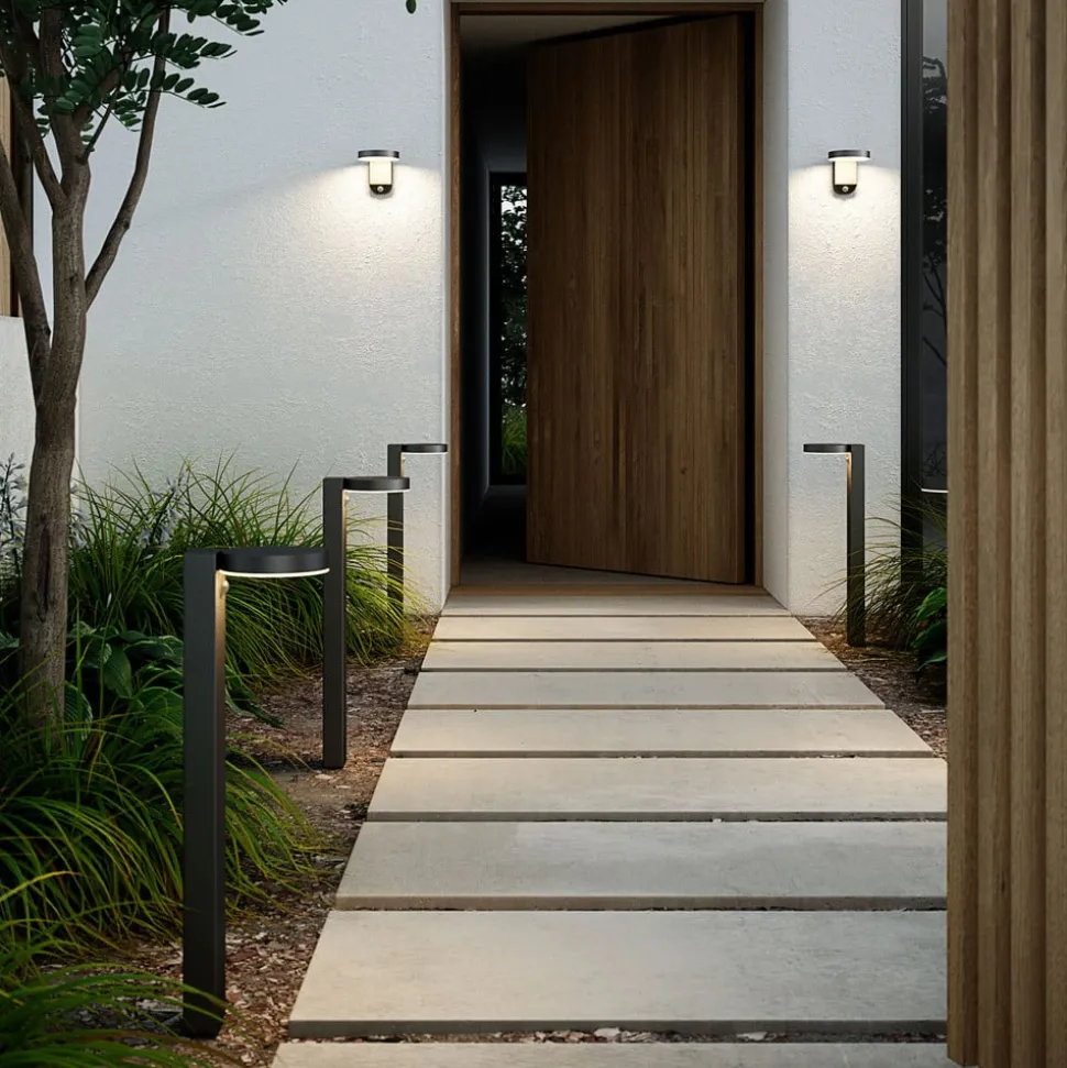 LED solar-wandlamp Rica Round, rond