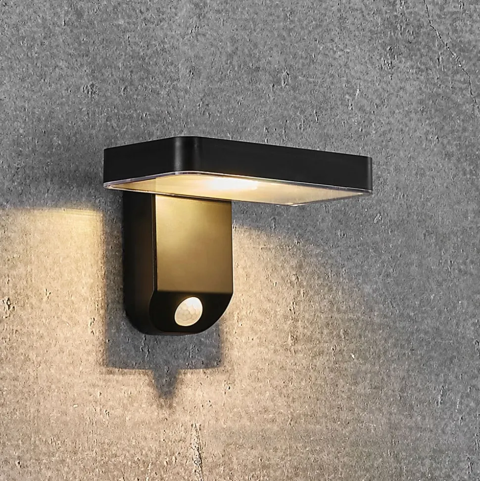 LED solar-wandlamp Rica Square, hoekig