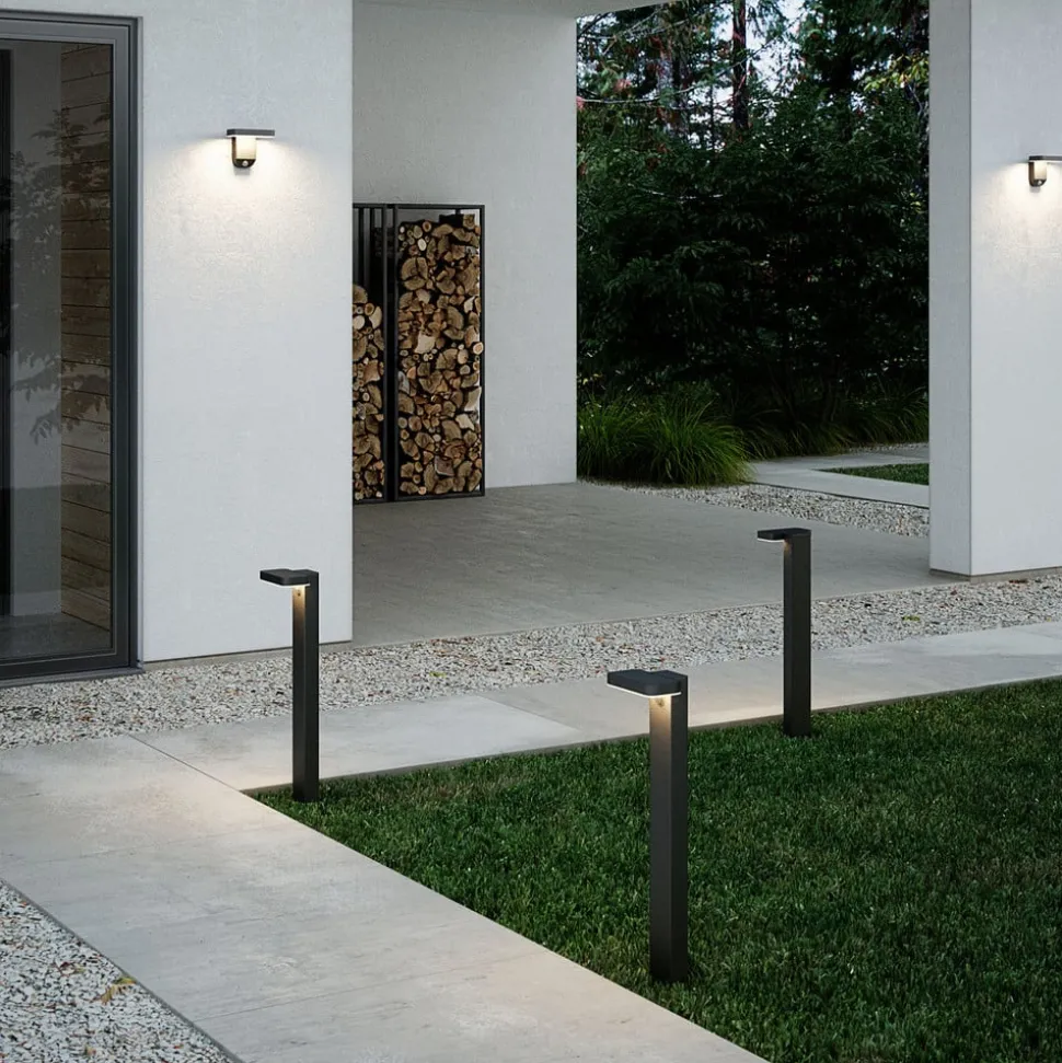 LED solar-wandlamp Rica Square, hoekig