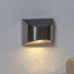 LED solar-wandlamp Wally, zilver, set van 2