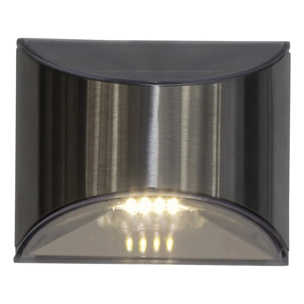 LED solar-wandlamp Wally, zilver, set van 2