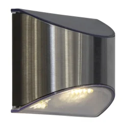 LED solar-wandlamp Wally, zilver, set van 2