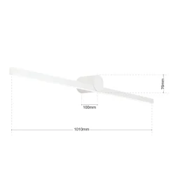 LED spiegellamp Beauty breedte 101cm, wit