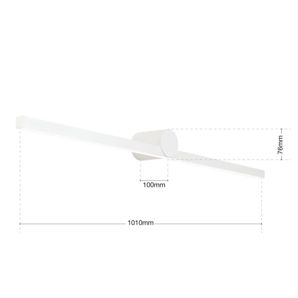 LED spiegellamp Beauty breedte 101cm, wit