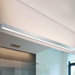 LED spiegellamp Helestra Theia, verchroomd 120cm