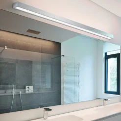 LED spiegellamp Helestra Theia, verchroomd 120cm