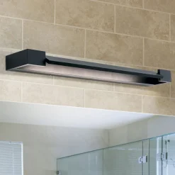 LED spiegellamp Marilyn in zwart, breedte 60cm