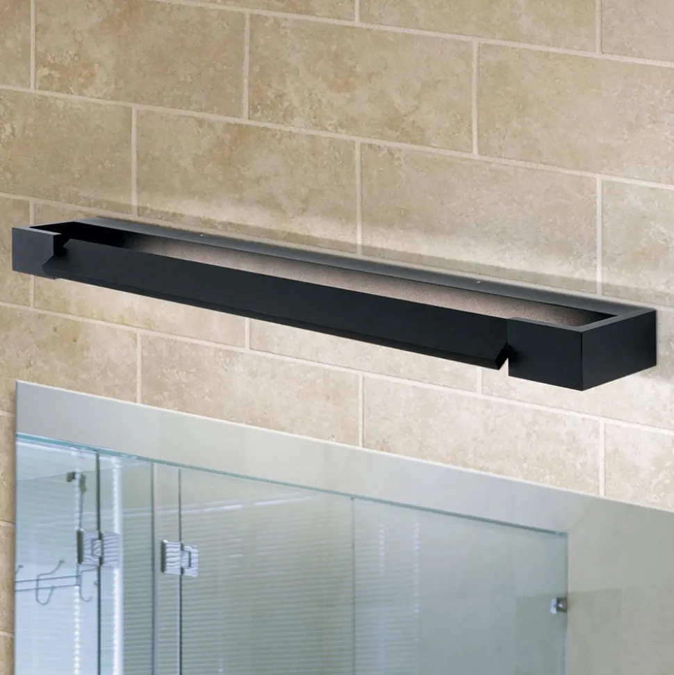 LED spiegellamp Marilyn in zwart, breedte 60cm